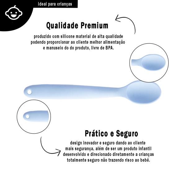 Colher de Silicone para Crianças e Bebês Prático e Seguro Livre de Bpa Suporta Altas e Baixas Temperaturas mimo6615 - Mimo Style Imagem de Colher de Silicone para Crianças e Bebês Prático e Seguro Livre de Bpa Suporta Altas e Baixas Temperaturas mimo6615