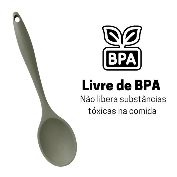 Colher De Silicone Redonda Arroz Utensílios Cozinha Grande - Ladiv Comercial Imagem de Colher De Silicone Redonda Arroz Utensílios Cozinha Grande