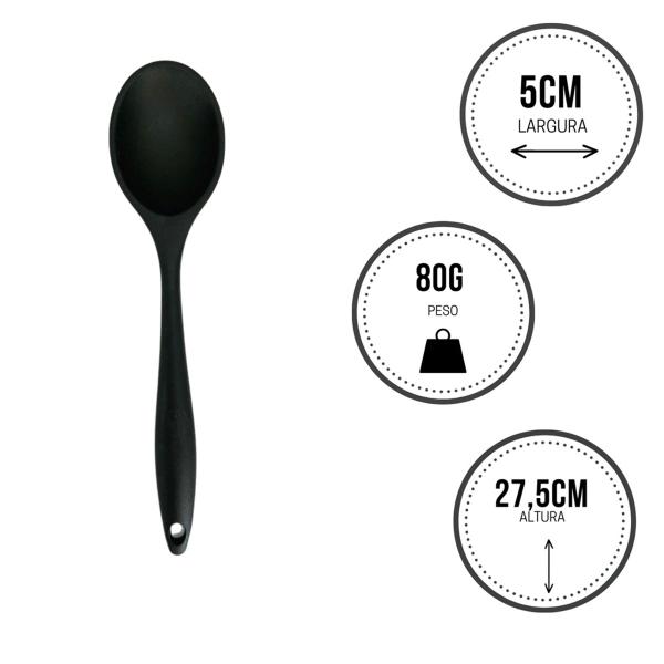 Colher De Silicone Redonda Arroz Utensílios Cozinha Grande - Ladiv Comercial Imagem de Colher De Silicone Redonda Arroz Utensílios Cozinha Grande