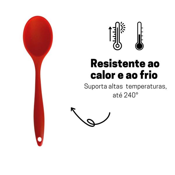 Colher De Silicone Redonda Arroz Utensílios Cozinha Grande - Ladiv Comercial Imagem de Colher De Silicone Redonda Arroz Utensílios Cozinha Grande
