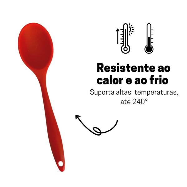 Colher De Silicone Redonda Arroz Utensílios Cozinha Grande - Ladiv Comercial Imagem de Colher De Silicone Redonda Arroz Utensílios Cozinha Grande