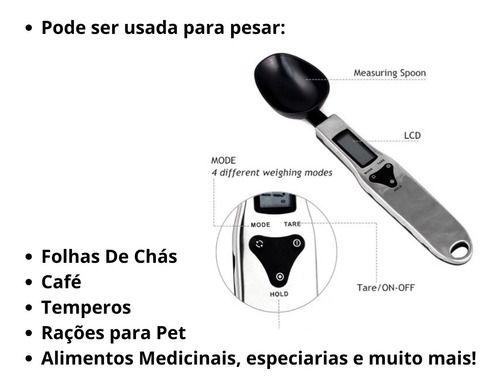 Imagem de Colher Digital Dosador Medidor Balança Inox Alta Precisão