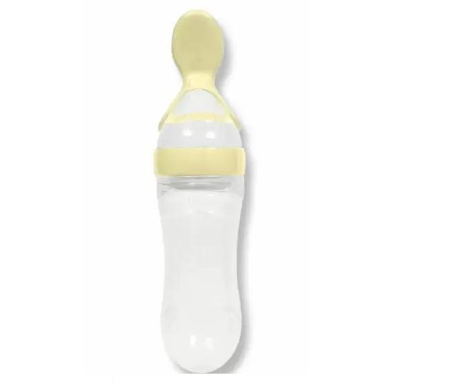 Imagem de Colher Dosadora Alimenta Papinha Silicone +6M Amarelo Guará