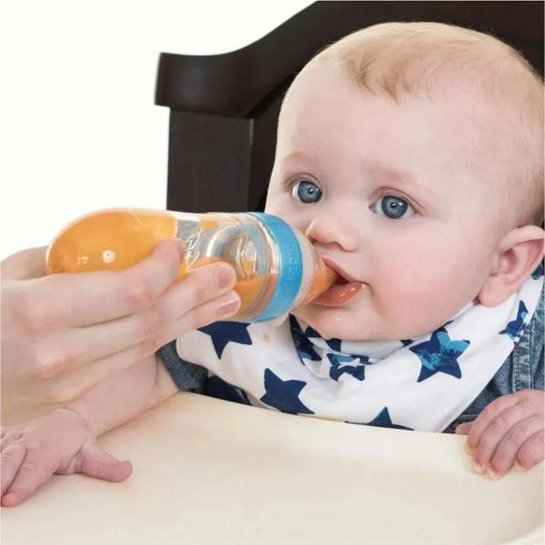 Colher Dosadora Para Papinha De Bebê Azul - Buba 5990 Imagem de Colher Dosadora Para Papinha De Bebê Azul - Buba 5990