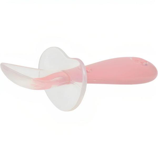 Imagem de Colher Em Silicone Rosa Flexível Para Bebês 16284 - Buba