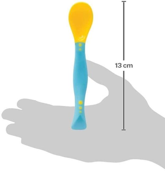 Imagem de Colher Flexível Torta Buba Para Introdução Alimentar Azul