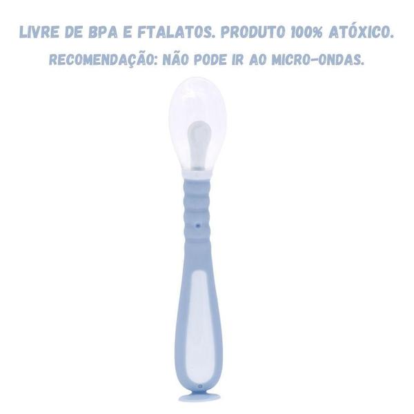 Imagem de Colher Flexível ul Em Silicone Com Ventosa 18079 - Buba