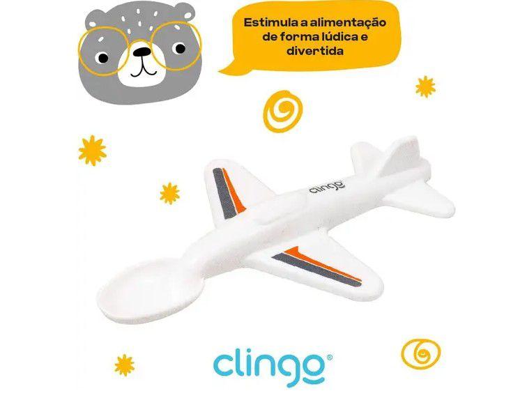 Imagem de Colher Infantil Aviãozinho - Clingo