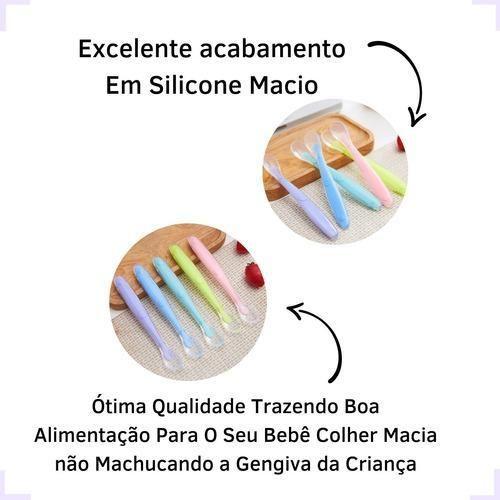 Colher Infantil Silicone 1 Talher Alimentação - Verde - Atelie Imagem de Colher Infantil Silicone 1 Talher Alimentação - Verde