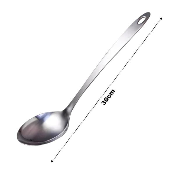 Imagem de Colher Inox Grande Mesa P/Cozinha 35cm