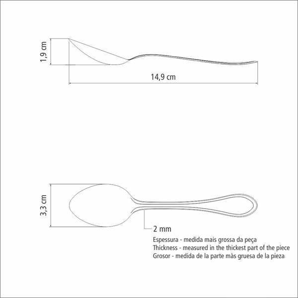 Imagem de Colher Média Tramontina Italy em Aço Inox