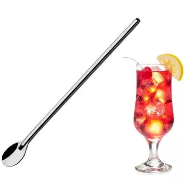 Imagem de Colher misturadora inox bailarina 30,5cm drinks sucos bebidas alta qualidade