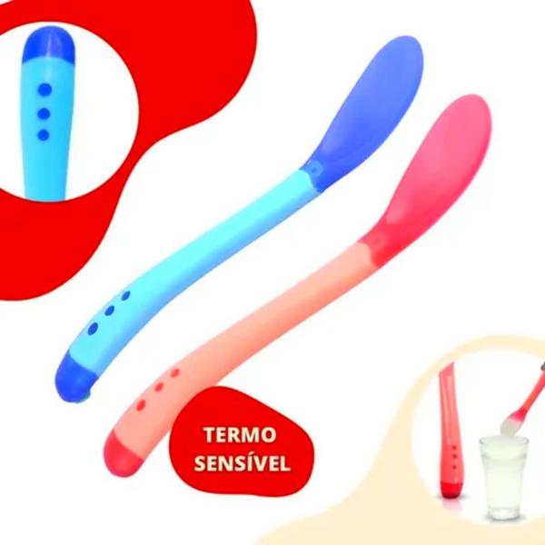 Imagem de Colher para Bebe Termica Silicone Sensivel a Temperatura