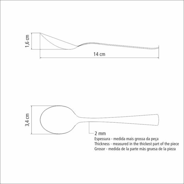 Imagem de Colher para Chá Tramontina Berlin Brilho em Aço Inox