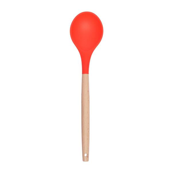 Imagem de Colher para Cozinha Silicone Bambu 32cm