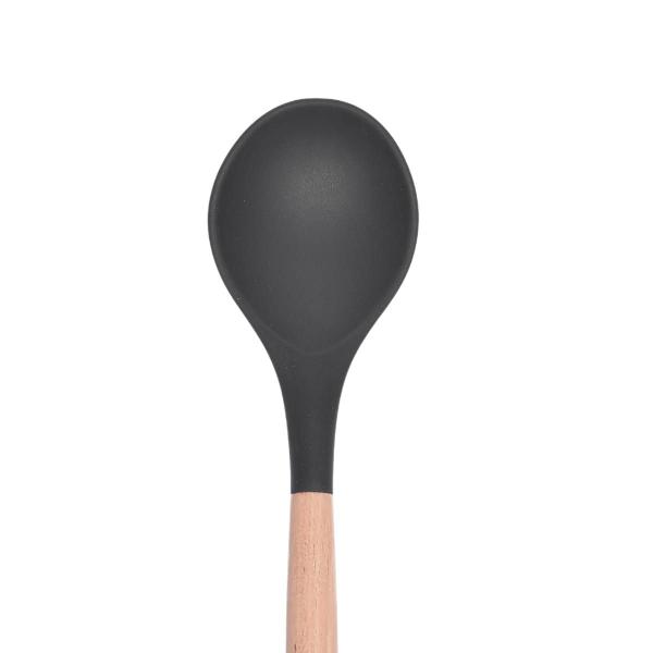 Imagem de Colher para Cozinha Silicone Bambu 32cm