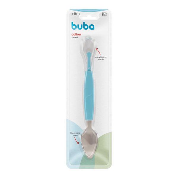 Imagem de Colher Para Raspar Frutas 2 Em 1 Em Inox e 100% Silicone - Buba