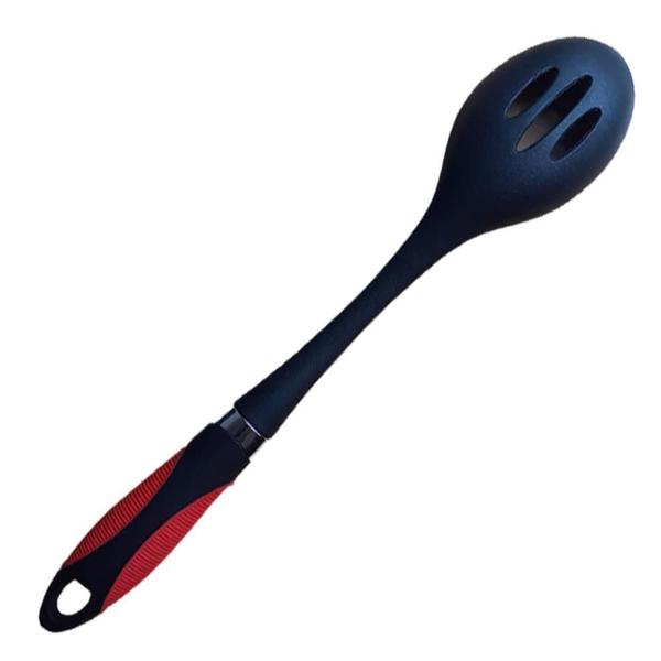 Imagem de Colher Para Servir Arroz Grande Nylon Preto Utensílio 34 Cm