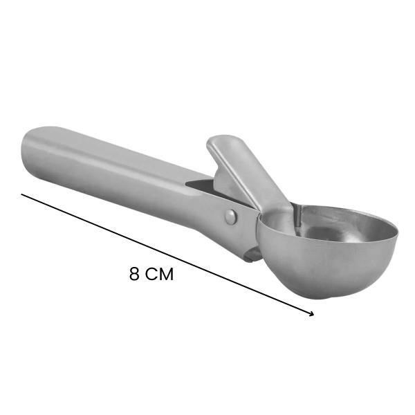 Imagem de Colher Para Servir Sorvete Pegador Inox Extrator 8 Cm 1 Un