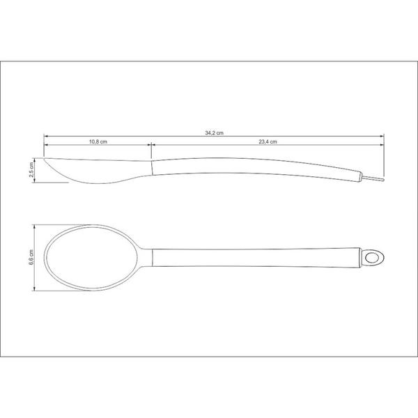 Imagem de Colher para Servir Tramontina Apreciatta em Silicone com Cabo em Aço Inox Satinado