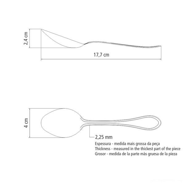 Imagem de Colher para Sobremesa Tramontina Italy em Aço Inox
