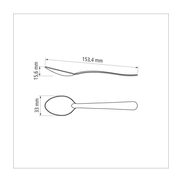 Imagem de Colher para Sobremesa Tramontina Malibu em Aço Inox