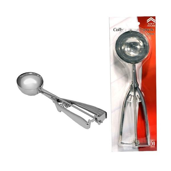 Colher Profissional Sorvete Aço Inox Com Extrator De Bolas - Art House Imagem de Colher Profissional Sorvete Aço Inox Com Extrator De Bolas