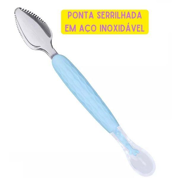 Imagem de Colher Raspa Fruta Bebe 2 em 1 Alimentaçao Criança Pimpolho