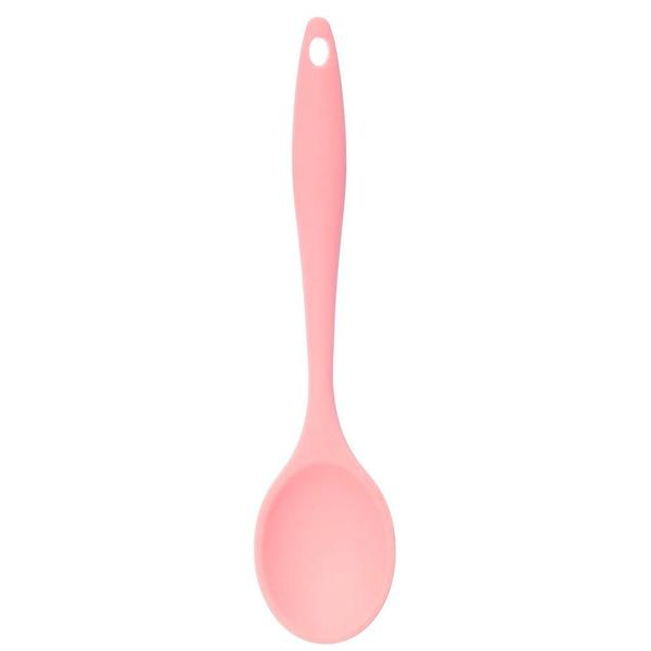 Imagem de Colher Redonda Silicone 27cm Utensílio Cozinha Mesa Posta