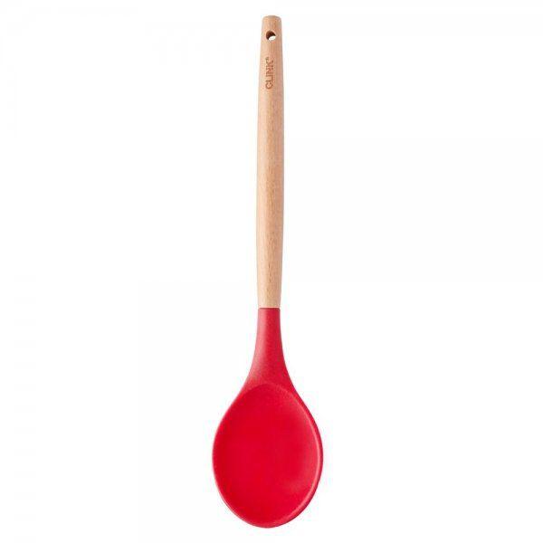 Imagem de Colher Reta Silicone Cabo Madeira 32 cm - Clink