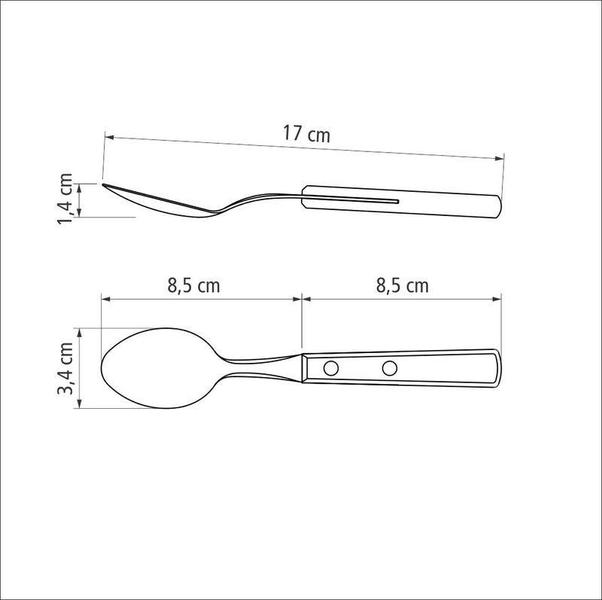 Imagem de Colher Sobremesa Inox Polywood Tramontina