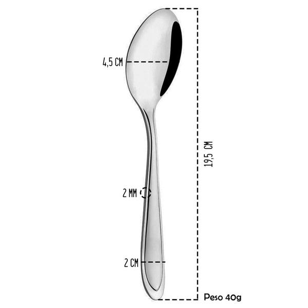 Imagem de Colheres De Mesa América Original Line Em Aço Inox Com 12 Unidades