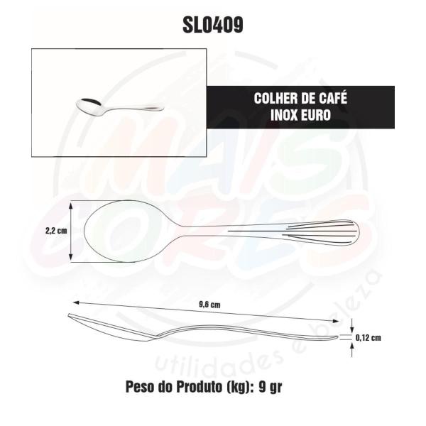 Colheres Para Café Inox Euro Com 12 Pçs Original Line - Geral Imagem de Colheres Para Café Inox Euro Com 12 Pçs Original Line
