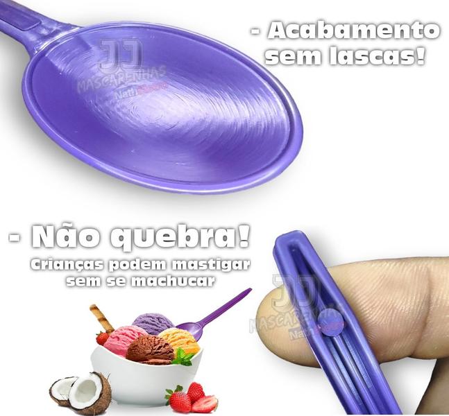 Imagem de Colherzinha sorvete Açaí reforçada pazinha sorveteria 1000un