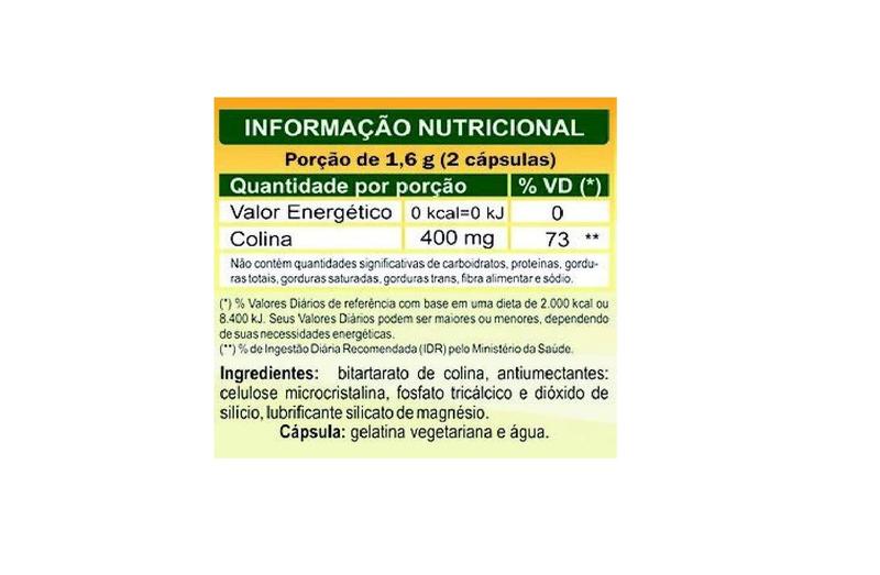 Imagem de Colina Vitamina B8 Unilife 60 cápsulas