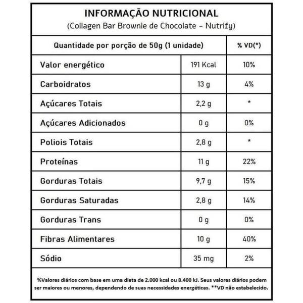 Imagem de Collagen Bar (Caixa c/ 10un de 50g) Nutrify