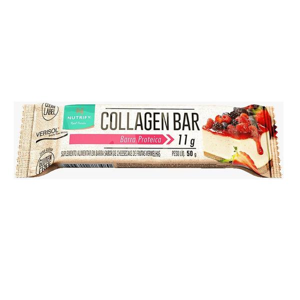 Collagen Bar Cheesecake De Frutas Vermelhas - Nutrify 10 Un. Imagem de Collagen Bar Cheesecake De Frutas Vermelhas - Nutrify 10 Un.