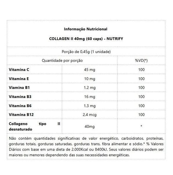 Imagem de Collagen II 40mg (60 caps) - Padrão: Único