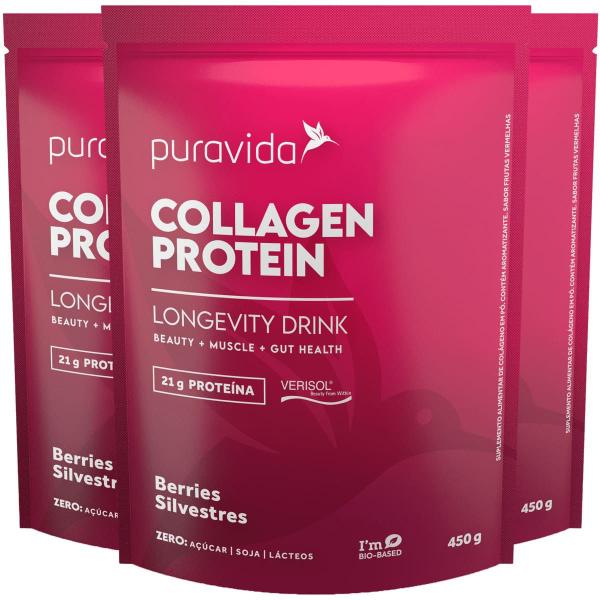 Imagem de Collagen Protein Berries Silvestre 3 X 450g Puravida