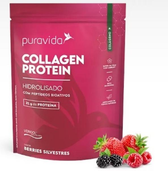 Imagem de Collagen Protein Proteina do Colageno Sabor Berries Silvestres de 450g-Pura Vida