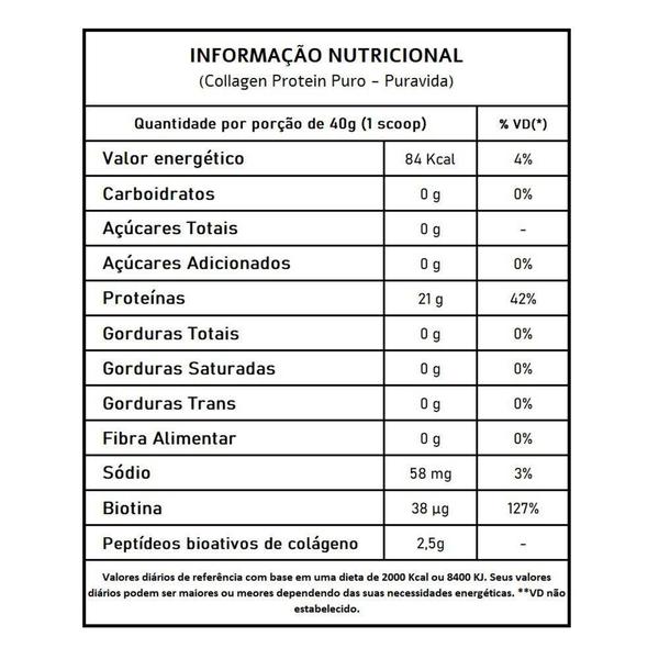 Imagem de Collagen Protein Puro (Verisol) - Puravida 450g