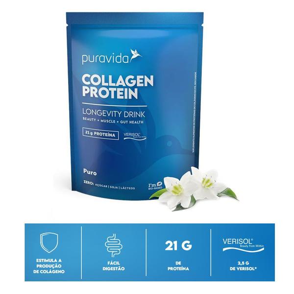 Imagem de Collagen Protein Puro (Verisol) - Puravida - 450g