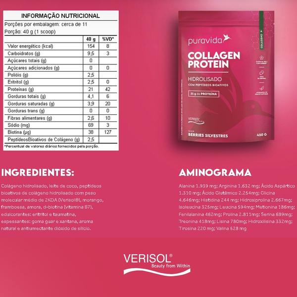 Imagem de Collagen Protein - Verisol - 450g  - Berries Silvestres -  Pura Vida