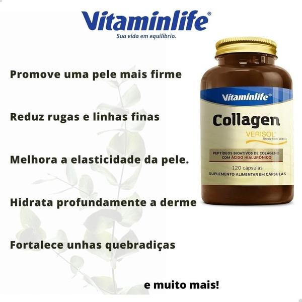 Imagem de Collagen Verisol Ácido Hialurônico 120 Capsulas Vitaminlife