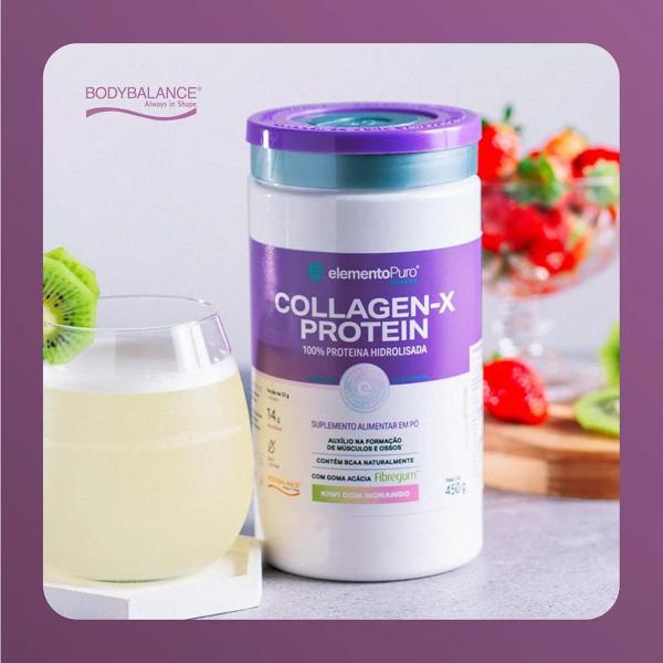 Imagem de Collagen-X Protein Elemento Puro Whey Protein Concentrado com Bodybalance Pote 450g