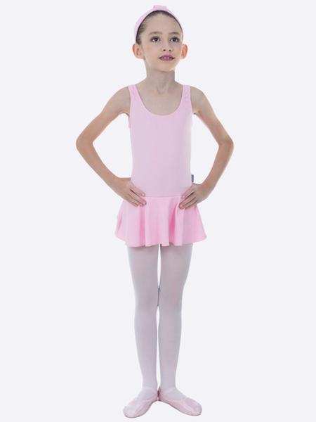 Imagem de Collant ballet regata com saia infantil capézio branco