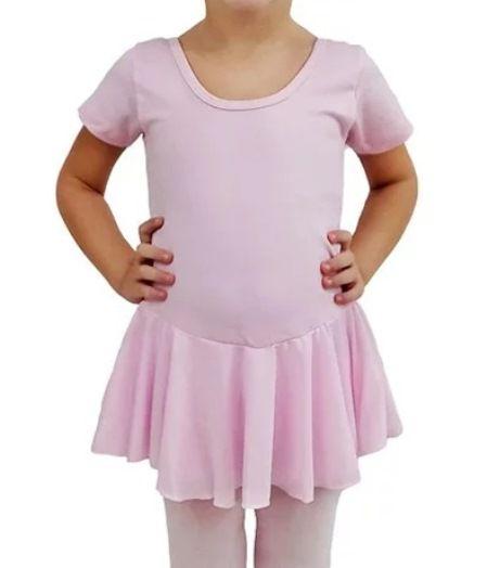 Imagem de Collant Ballet Ritmus Meia Manga Julieta - Infantil 2 ao 6 - Rosa