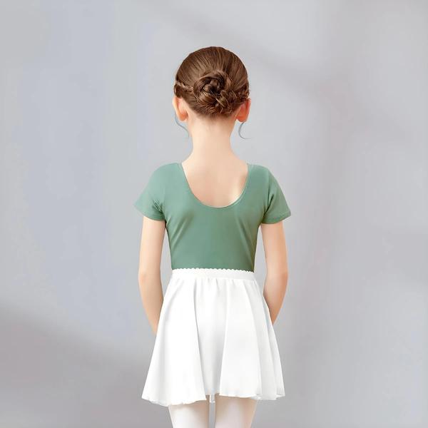 Imagem de Collant De Balé Infantil Para Meninas, Manga Curta, Ginástica, Dança, Traje, Roupa De Treinamento