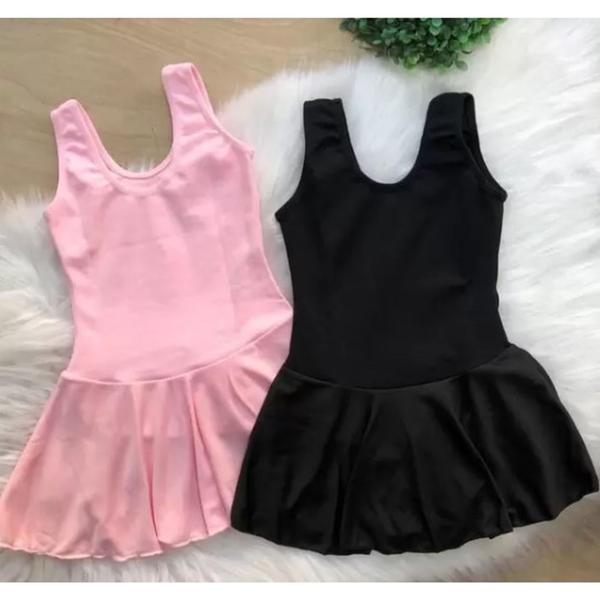 Imagem de Collant Regata Ballet Com Saia Costurada Collant E Saia Ballet Vestidinho De Ballet Infantil