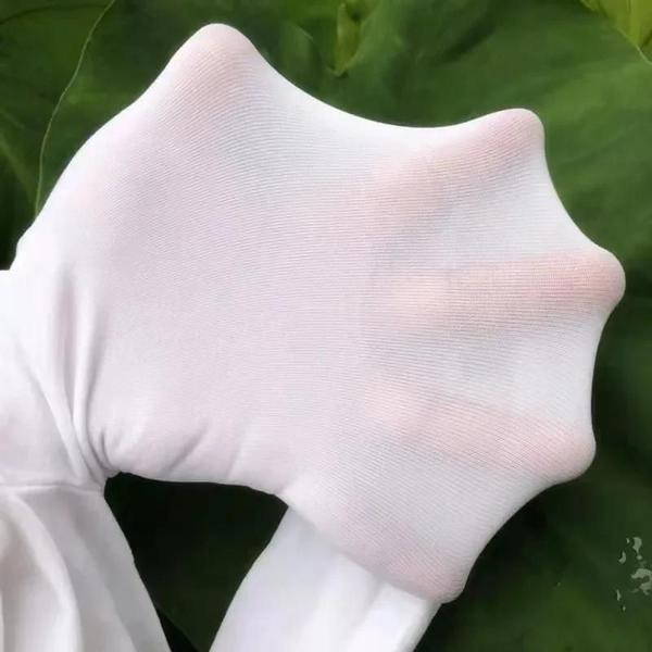 Imagem de Collants de Ballet Branco de Veludo para Meninas - Meia-calça Infantil Profissional